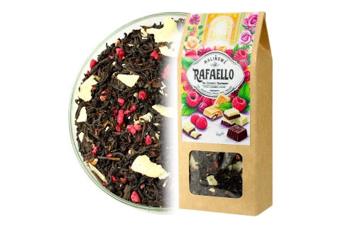 Herbata Czarna MALINOWE RAFAELLO (KT) (50g) Pyszna Harmonia Aromatów !!